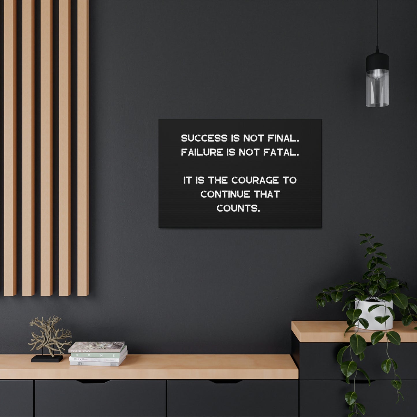 SUCCESS - By SwimOrDrownUK - Satin Canvas - Stretched