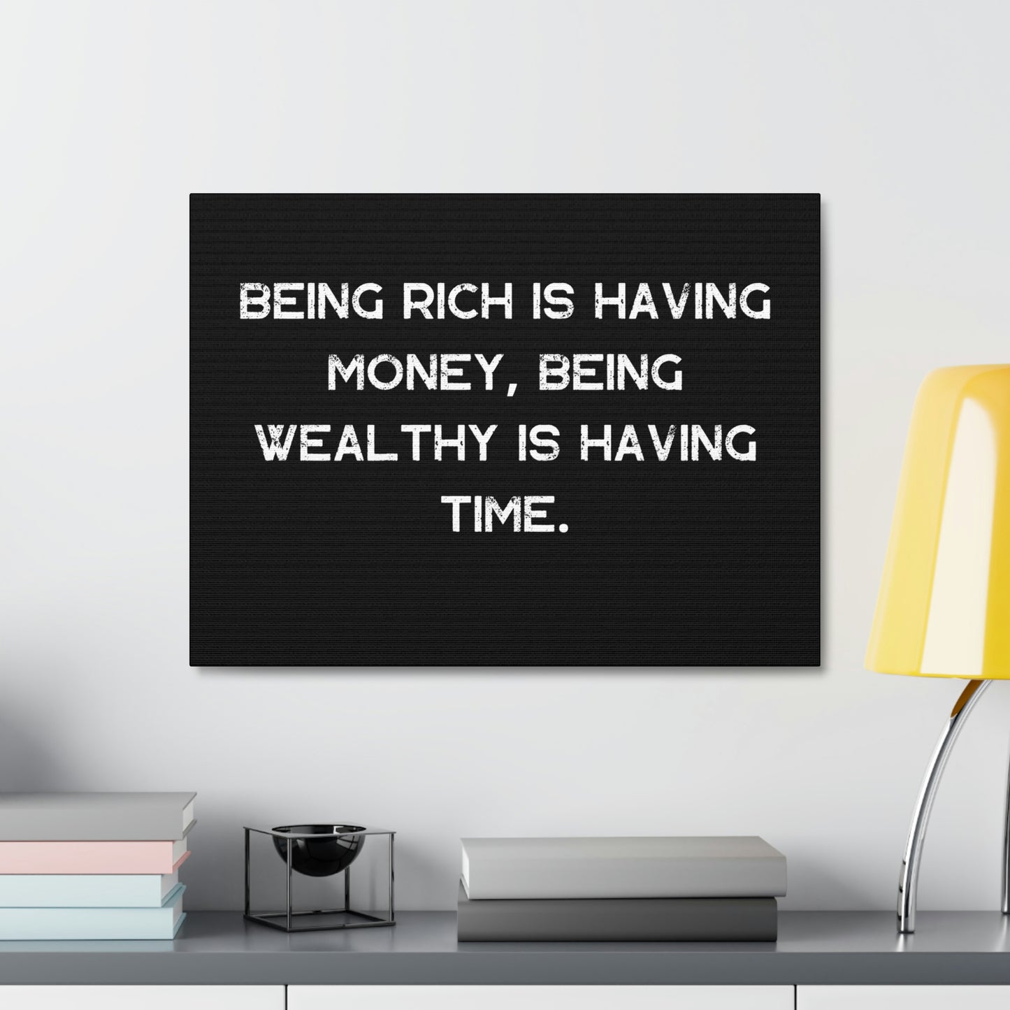 Being Rich - By SwimOrDrownUK - Satin Canvas - Stretched