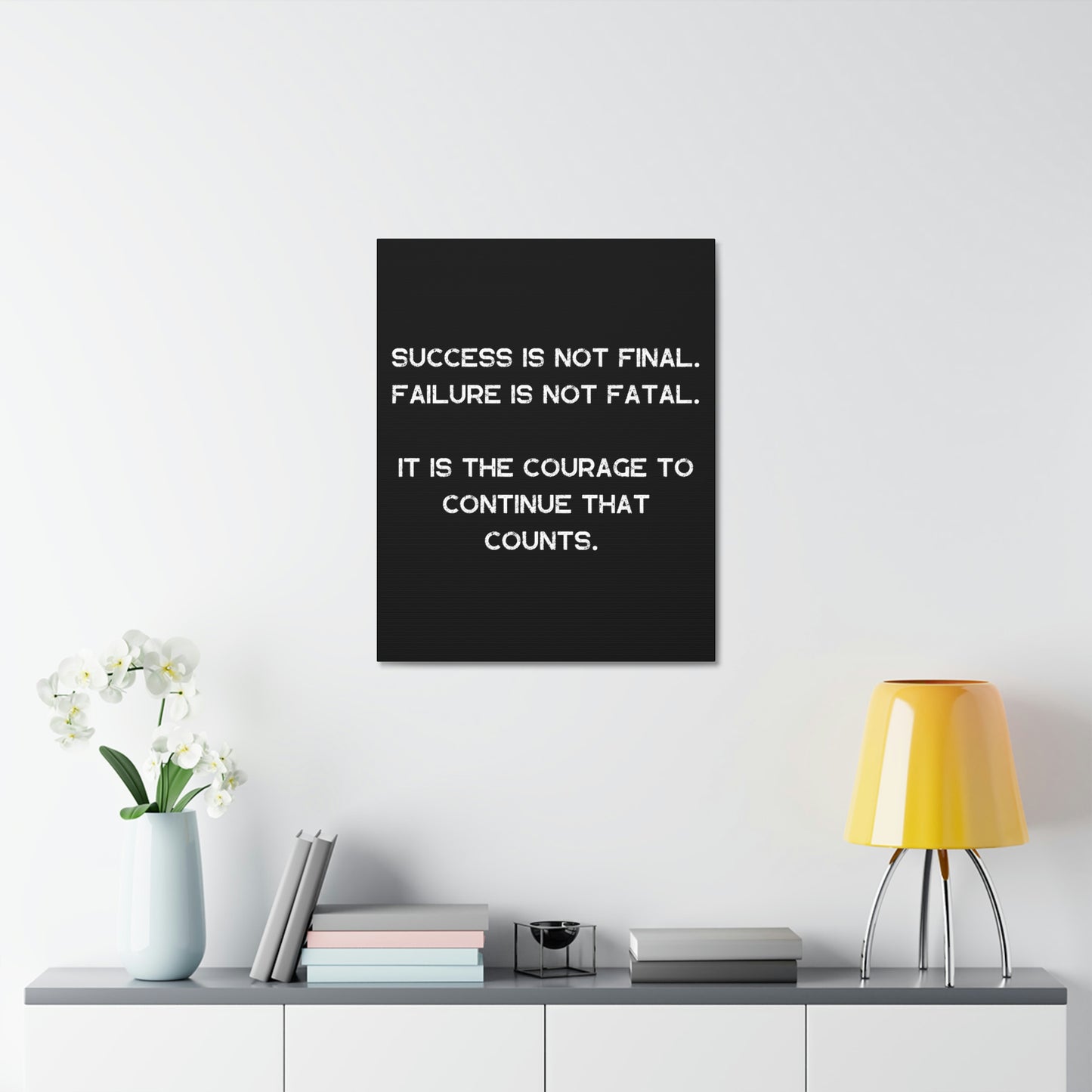 SUCCESS - By SwimOrDrownUK - Satin Canvas - Stretched