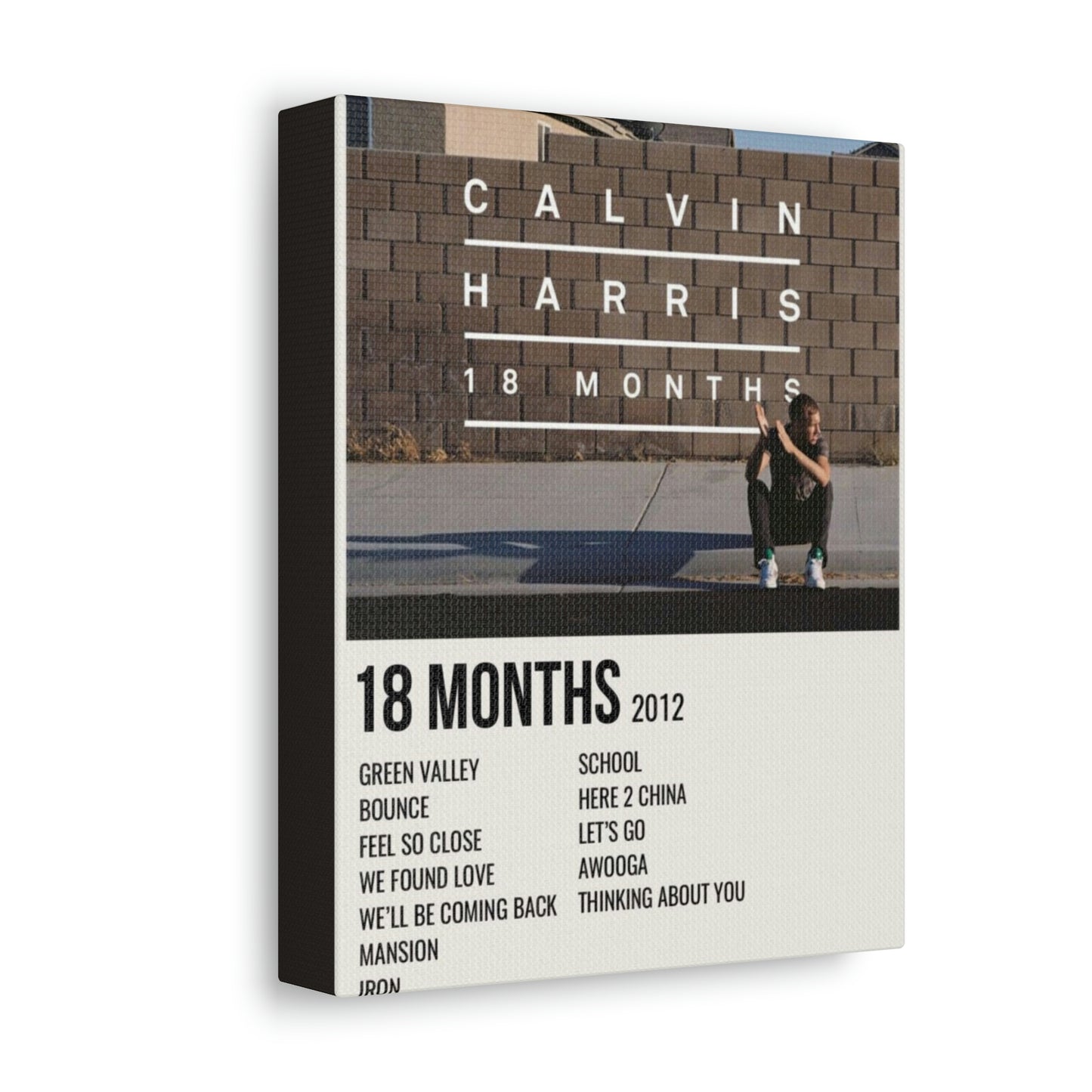 Calvin Harris 18 MONTHS - By SwimOrDrownUK - Satin Canvas - Stretched